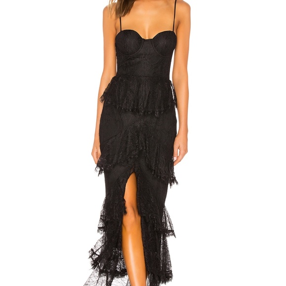 MAJORELLE Dresses & Skirts - Majorelle Tiered Lace Dress, Black